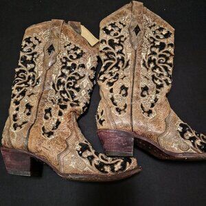Corral Women's Sequin Inlay Western Boots Pointed Toe
